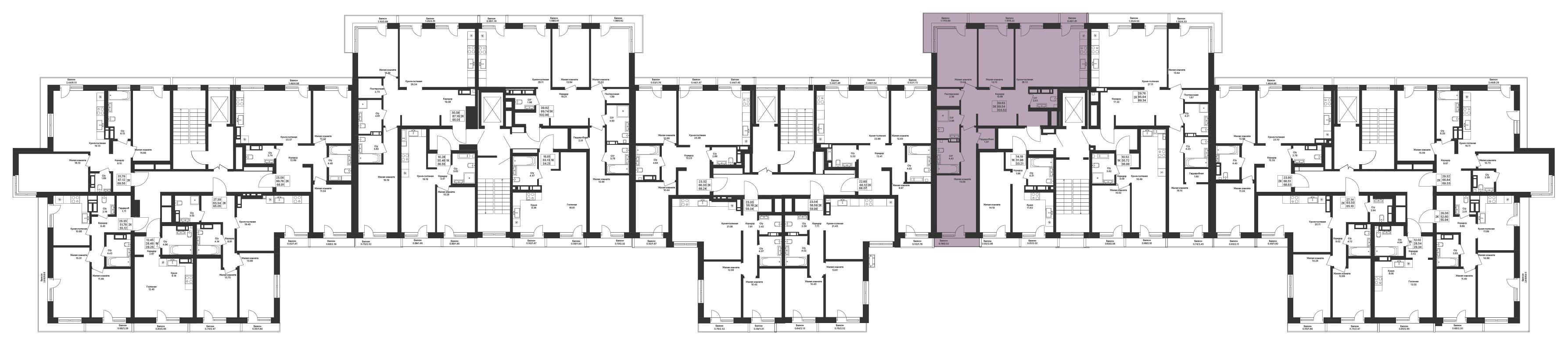 Студия 103 м2 в ЖК Мой Ритм корпус null этаж 2