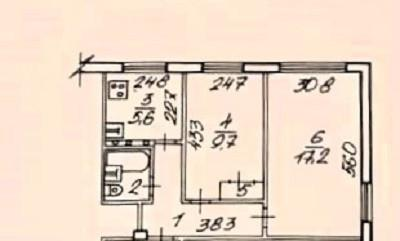 2-комнатная 42.7 м2 в ЖК undefined корпус null этаж 1