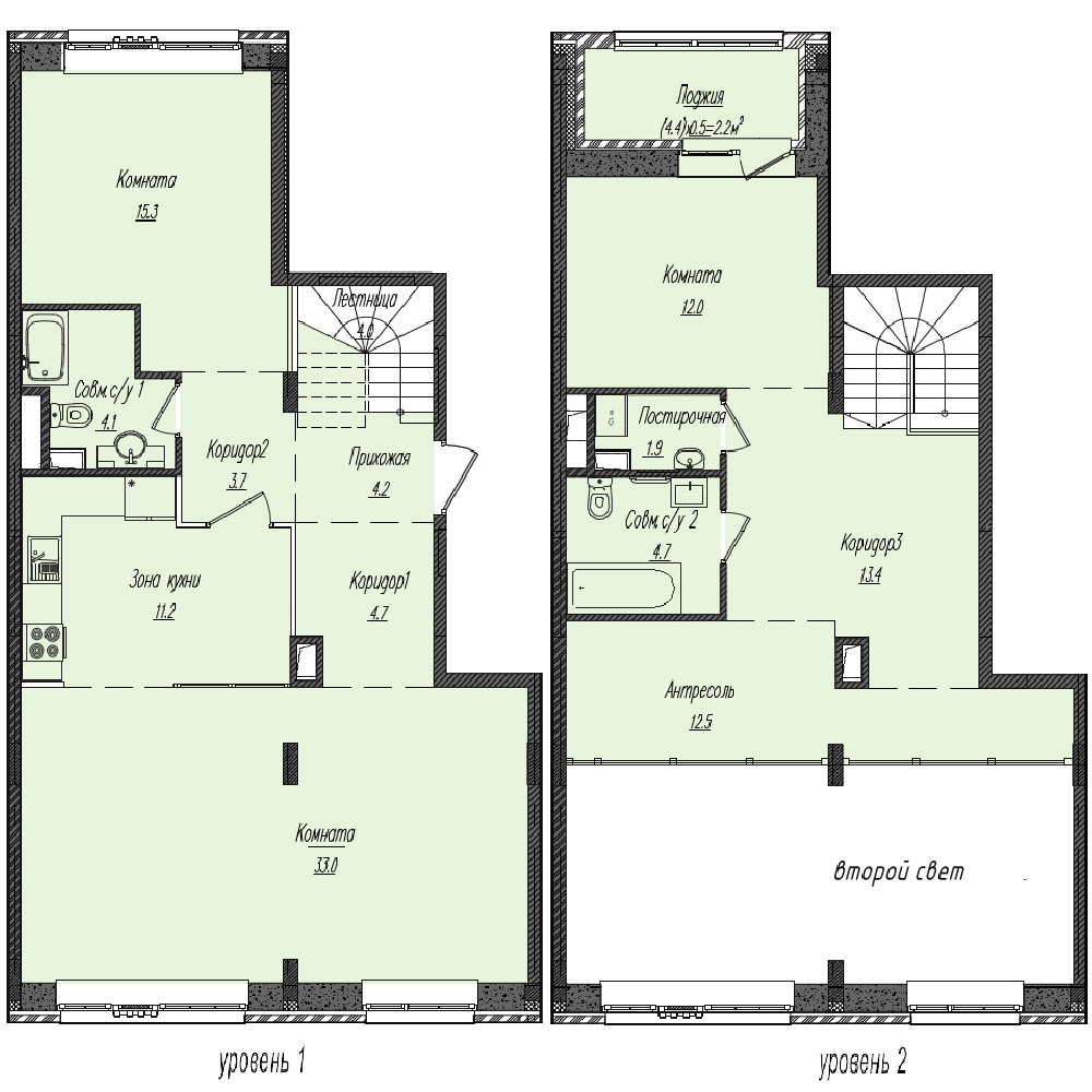 4-комнатная 126 м2 в ЖК КОМОС на Тукая корпус null этаж 0