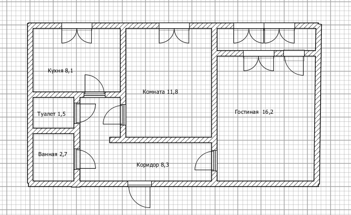 2-комнатная 48.6 м2 в ЖК undefined корпус null этаж 9