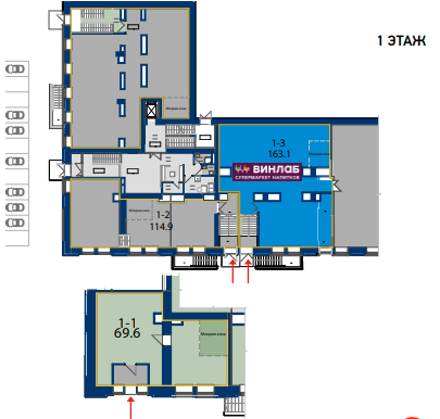 Студия 69.6 м2 в ЖК undefined корпус null этаж null