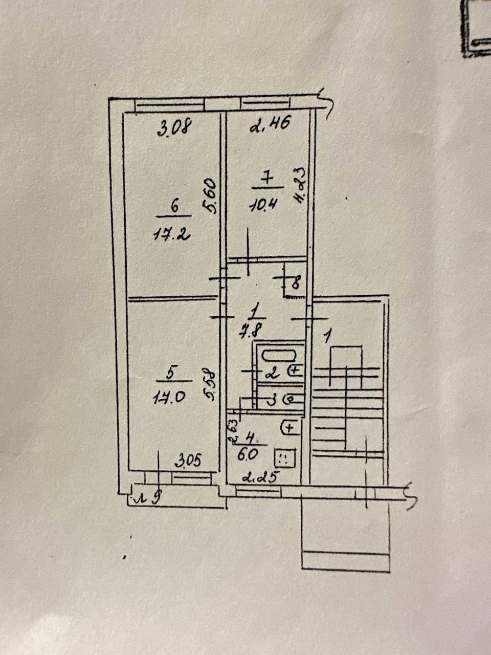 3-комнатная 64.2 м2 в ЖК undefined корпус null этаж 1