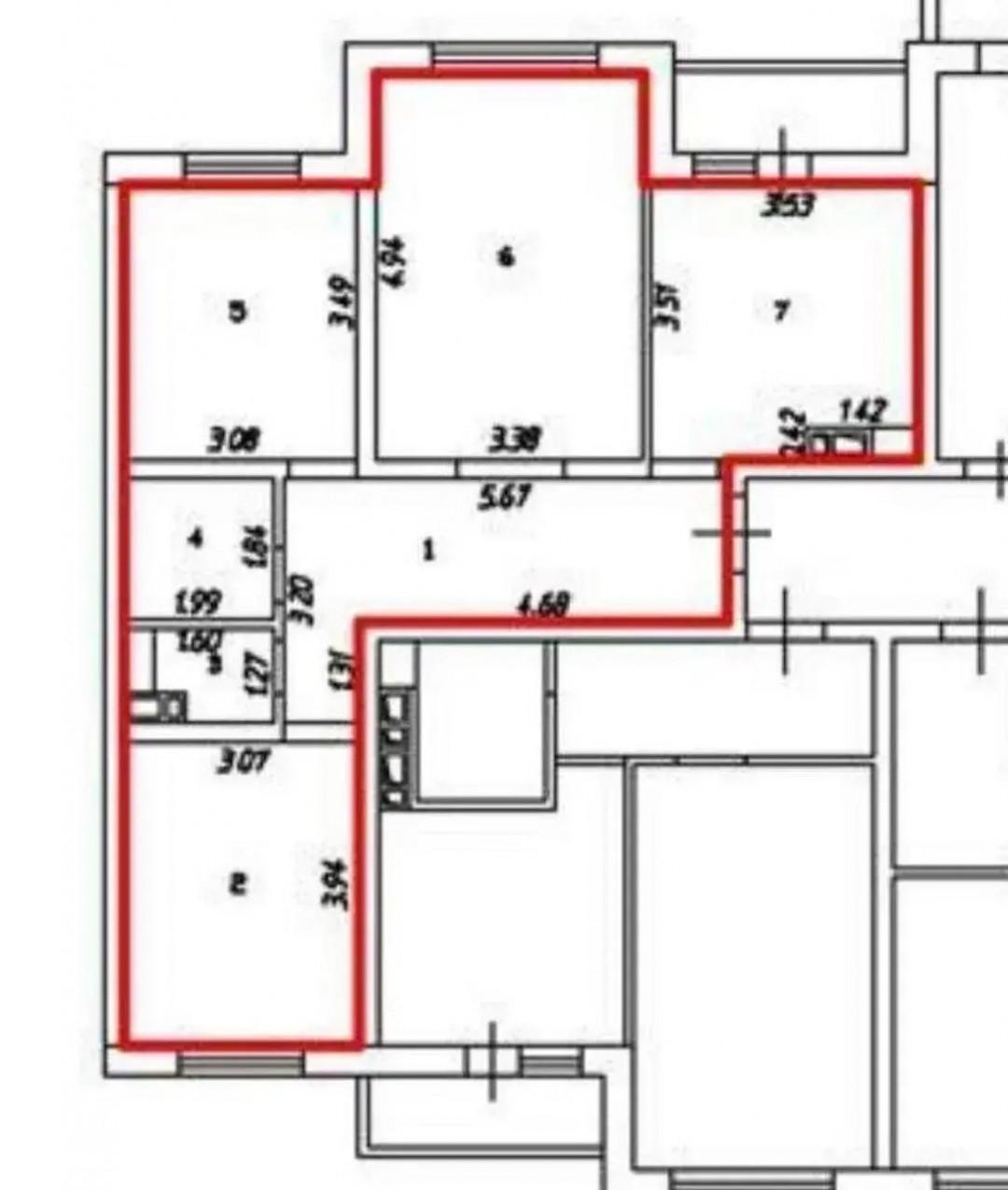 3-комнатная 68.9 м2 в ЖК undefined корпус null этаж 16