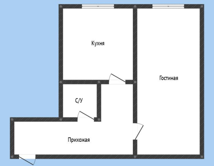 1-комнатная 34 м2 в ЖК undefined корпус null этаж 1