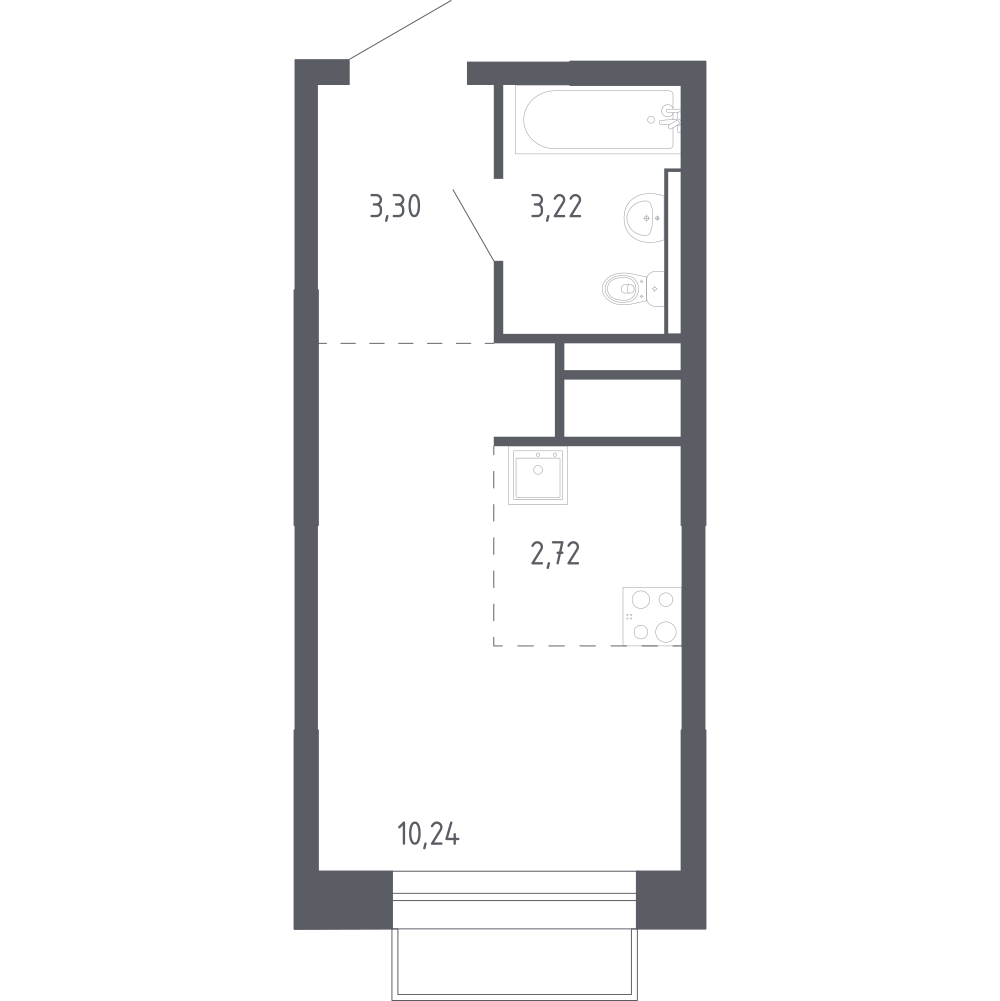 Студия 19 м2 в ЖК Новоград Павлино корпус null этаж 19