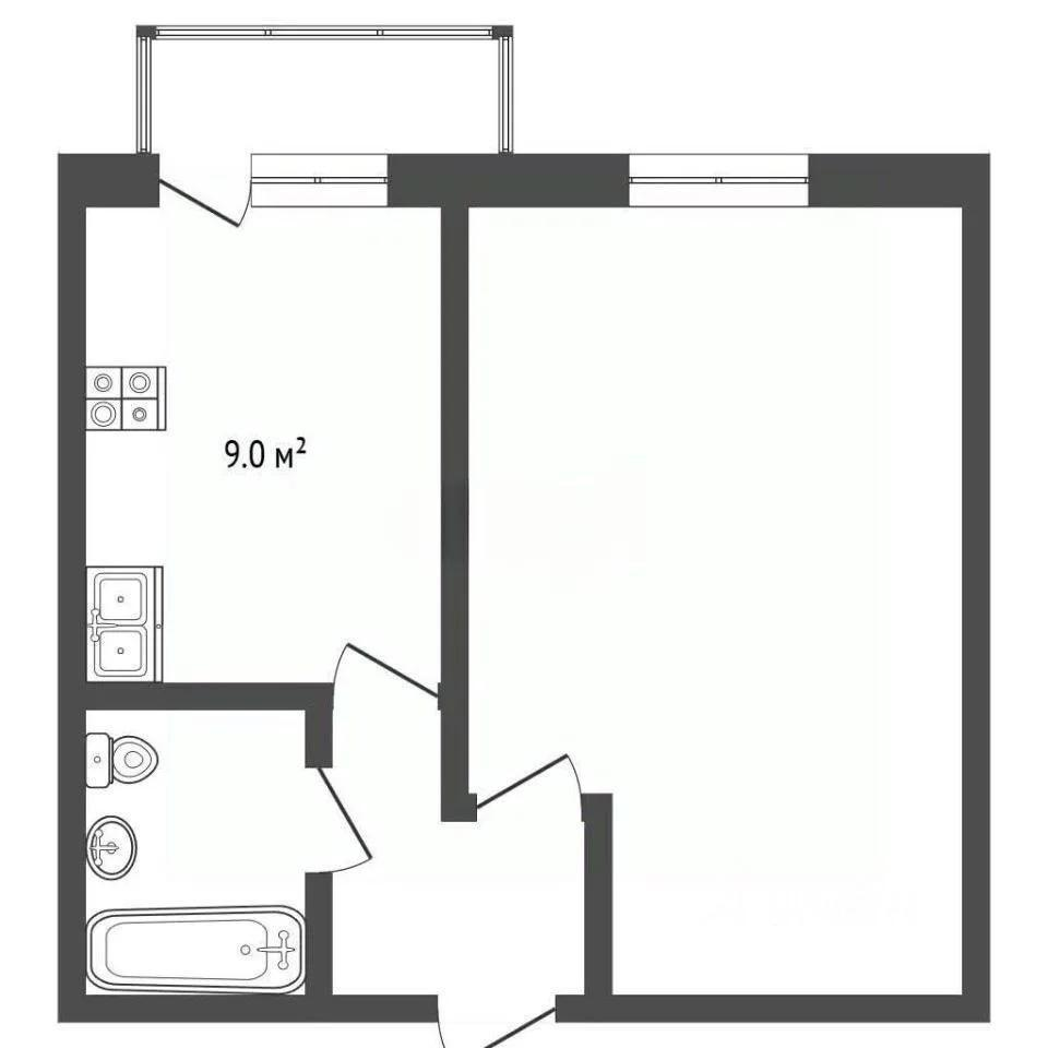 1-комнатная 35.1 м2 в ЖК undefined корпус null этаж 10