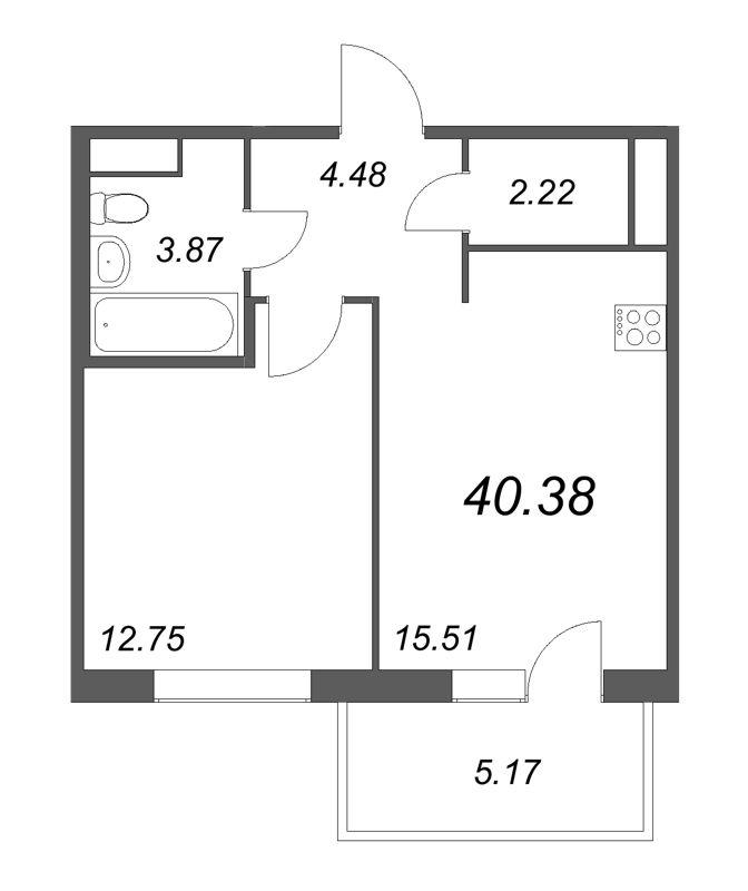 Студия 40 м2 в ЖК IQ Гатчина корпус null этаж 8