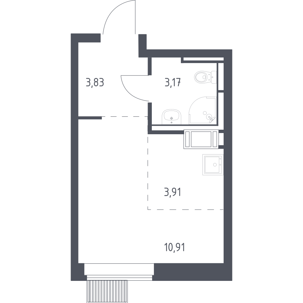 Студия 21 м2 в ЖК Большое Путилково корпус null этаж 19