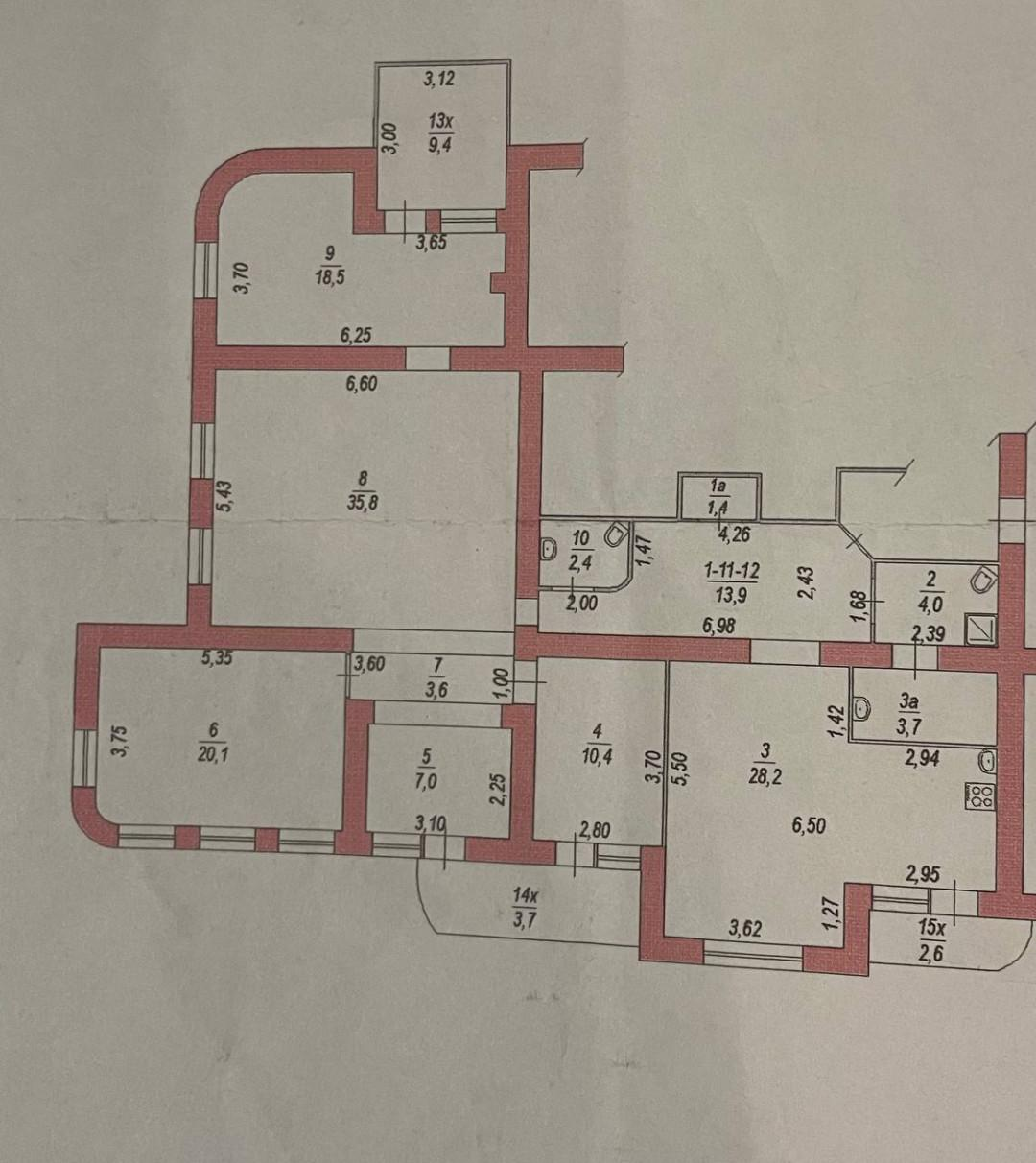 5-комнатная 165 м2 в ЖК undefined корпус null этаж 5