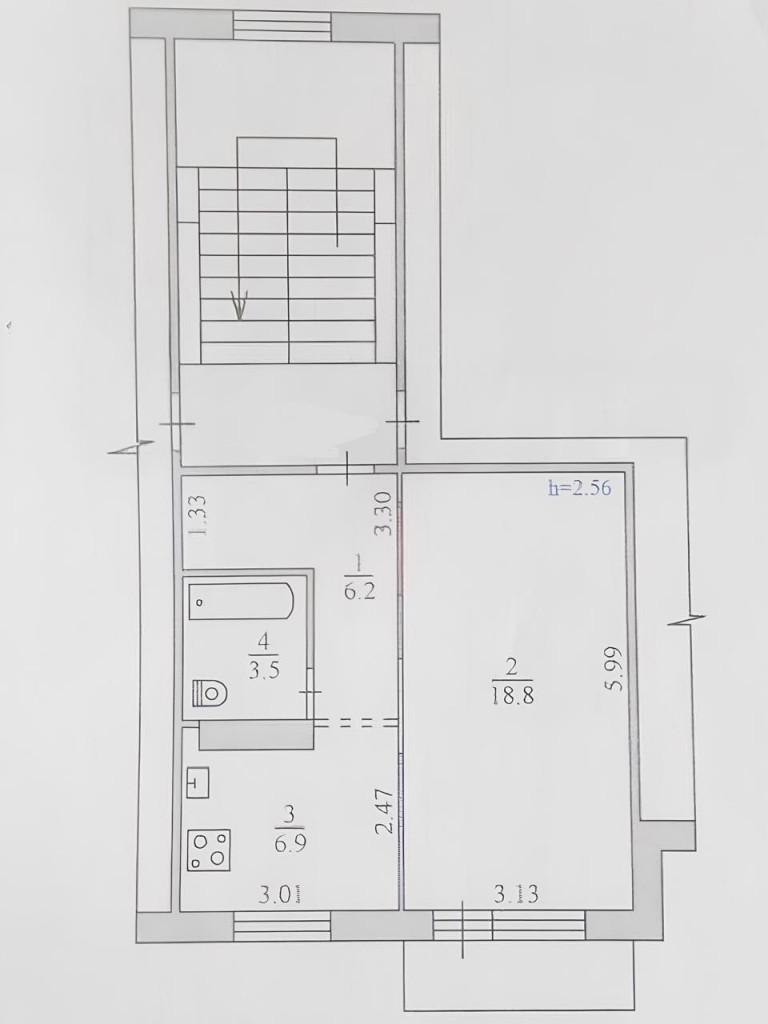 1-комнатная 36.2 м2 в ЖК undefined корпус null этаж 2
