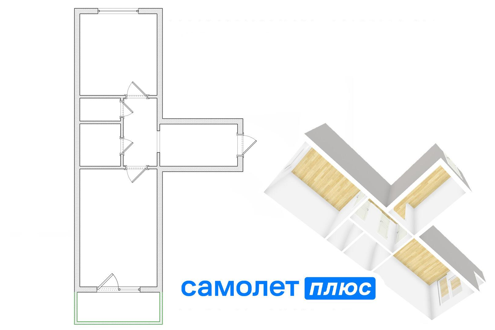 1-комнатная 32.3 м2 в ЖК undefined корпус null этаж 7