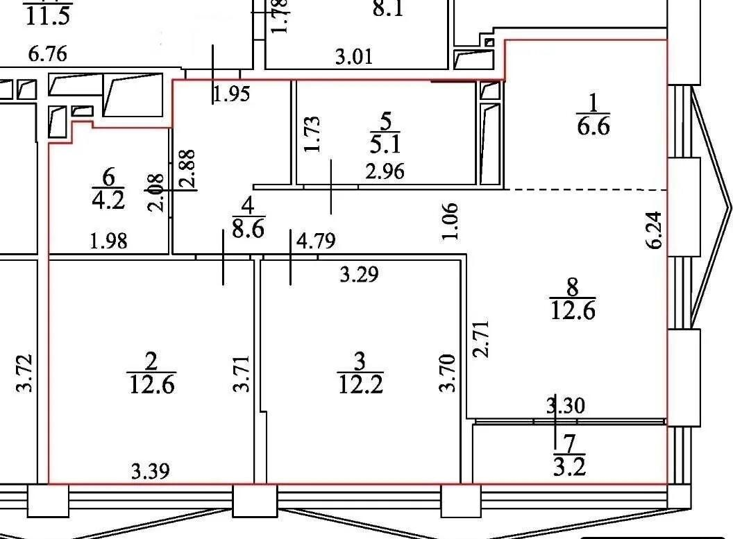 2-комнатная 65 м2 в ЖК undefined корпус null этаж 11