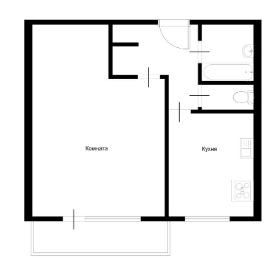 1-комнатная 39.1 м2 в ЖК undefined корпус null этаж 3