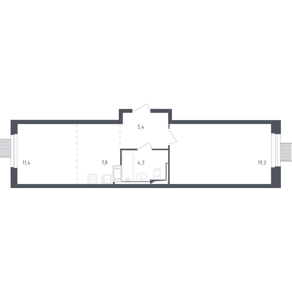 Студия 47 м2 в ЖК Мытищи Парк корпус null этаж 14