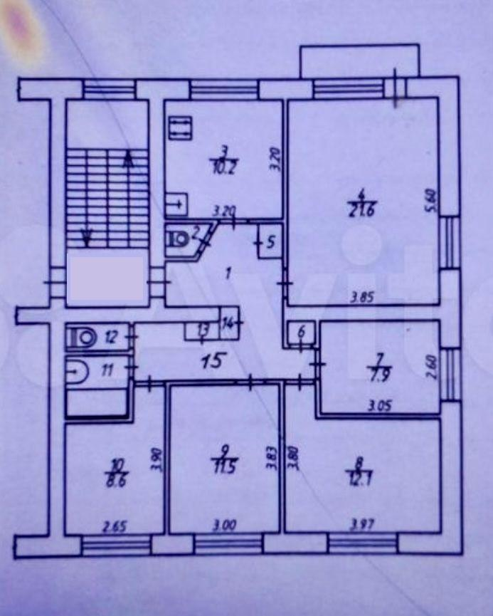 5-комнатная 93 м2 в ЖК undefined корпус null этаж 2