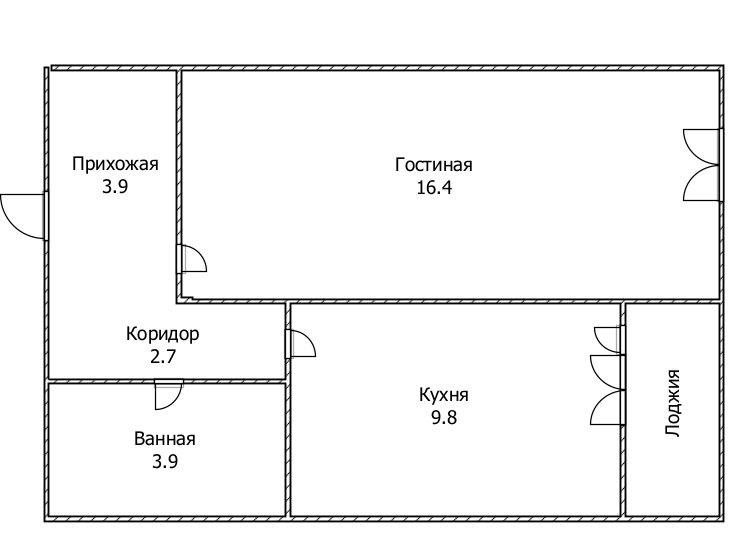 1-комнатная 36.7 м2 в ЖК undefined корпус null этаж 6