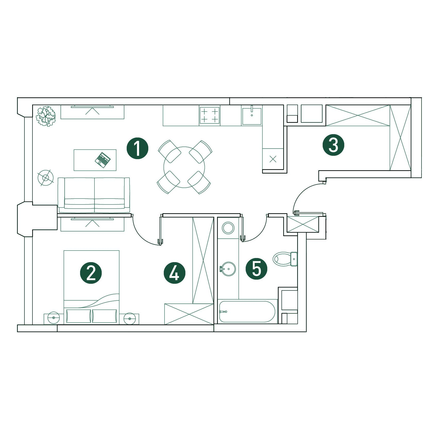 2-комнатная 51 м2 в ЖК ВЭРИ корпус null этаж 10