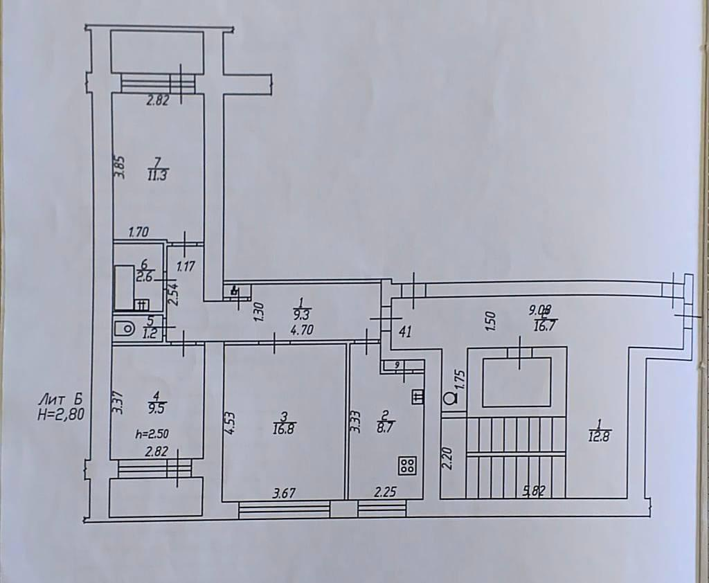 3-комнатная 60.1 м2 в ЖК undefined корпус null этаж 2