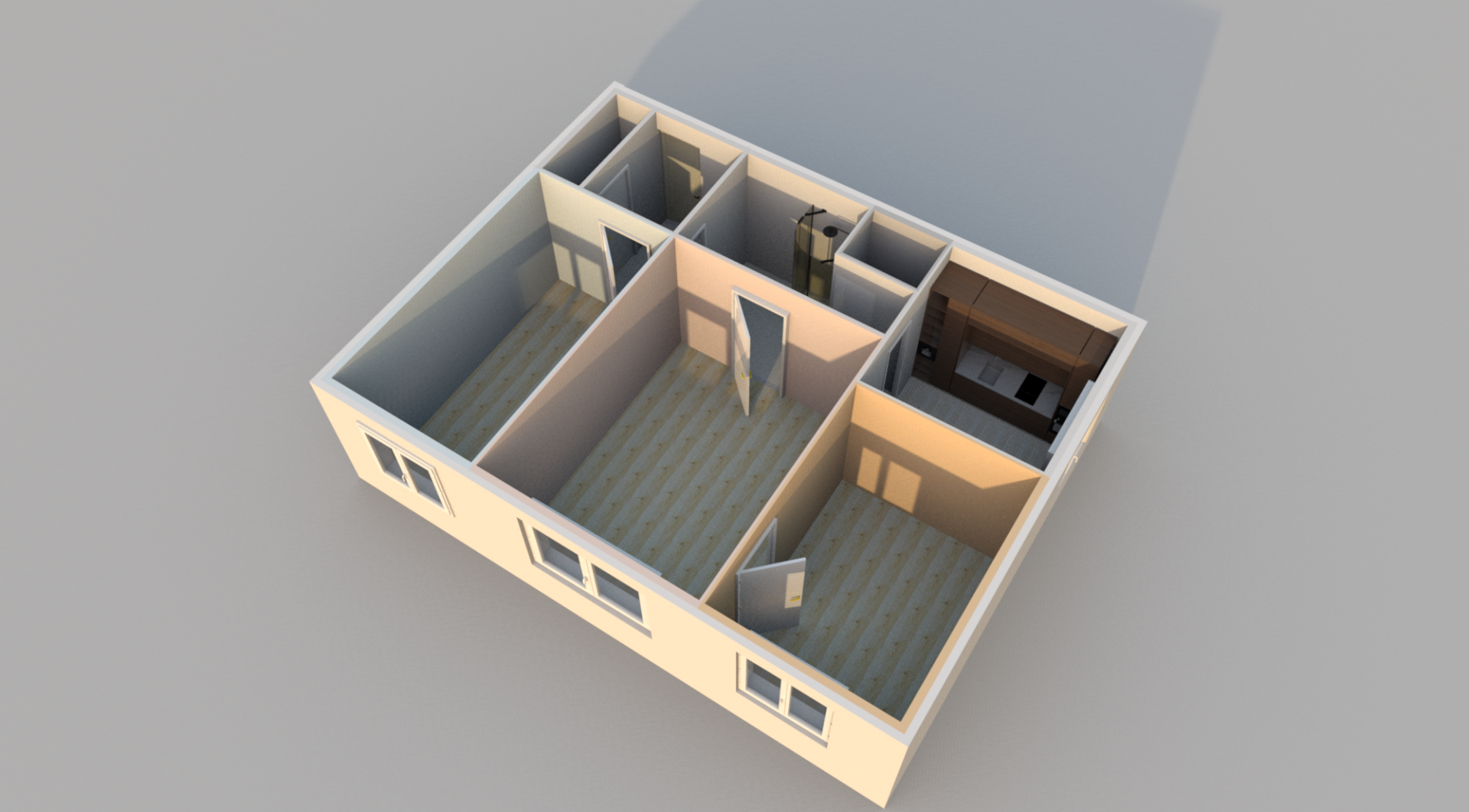 3-комнатная 52.4 м2 в ЖК undefined корпус null этаж 1