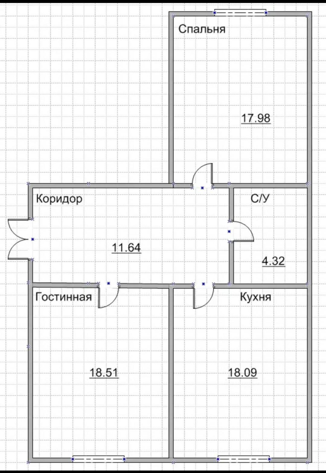 2-комнатная 70 м2 в ЖК undefined корпус null этаж 2