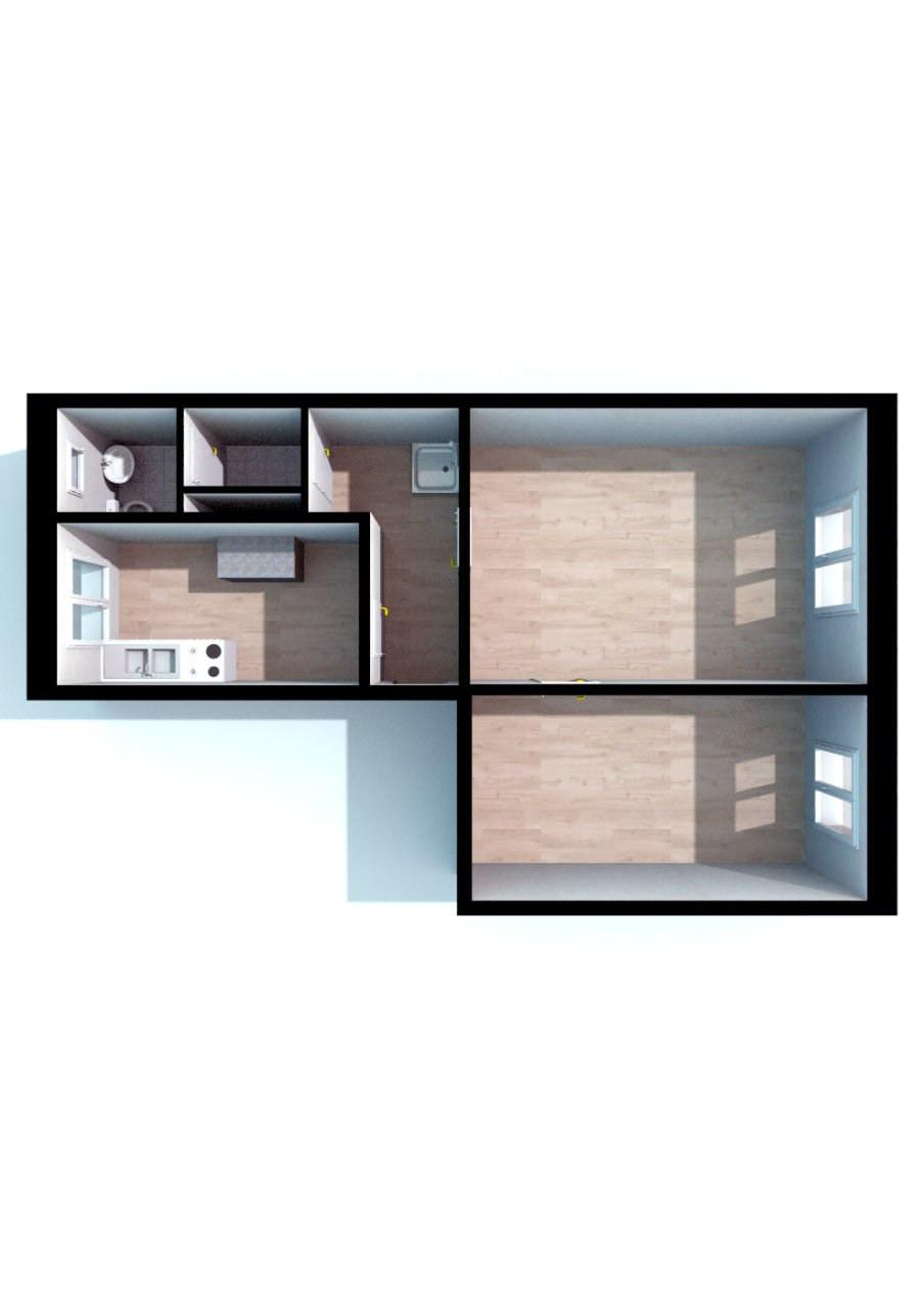 2-комнатная 41.8 м2 в ЖК undefined корпус null этаж 1