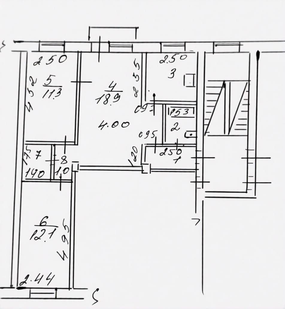 3-комнатная 58.5 м2 в ЖК undefined корпус null этаж 2
