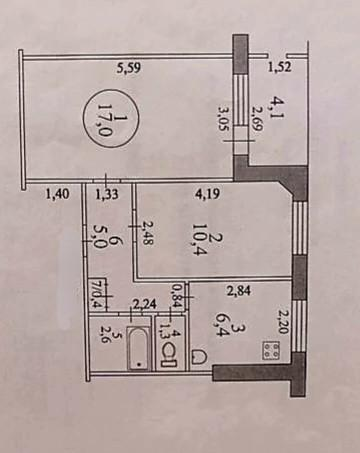2-комнатная 43.1 м2 в ЖК undefined корпус null этаж 10