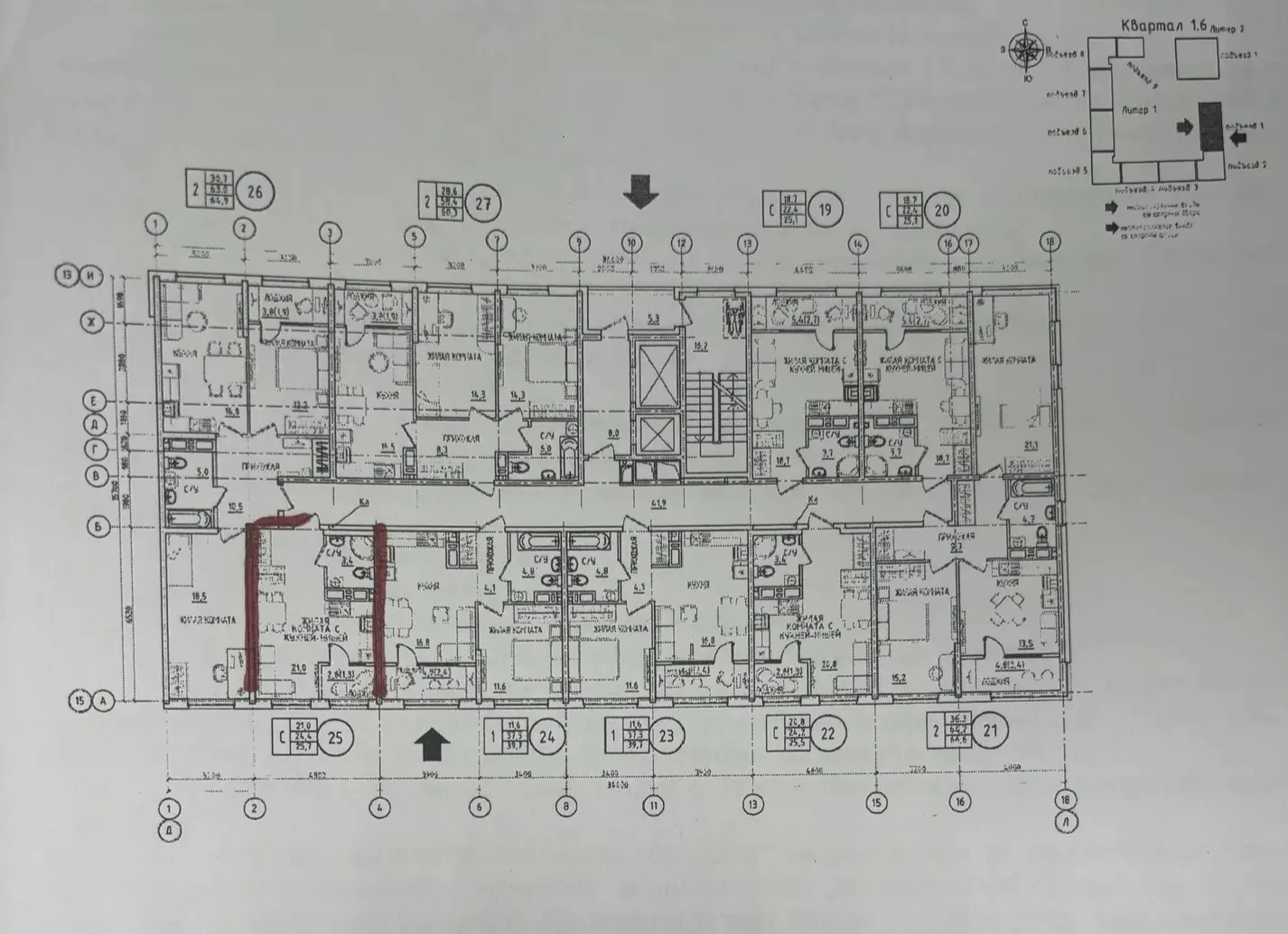 Студия 25.7 м2 в ЖК undefined корпус null этаж 4