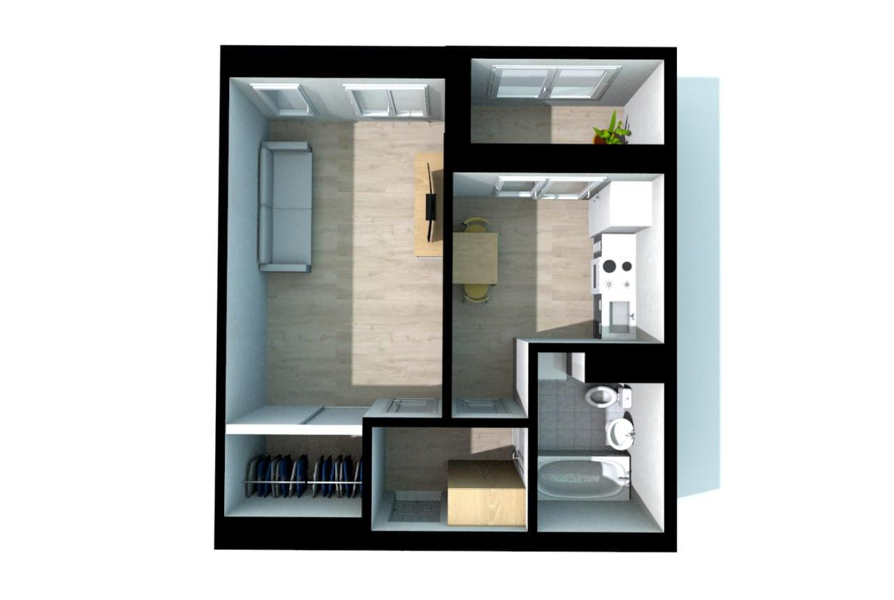 1-комнатная 32.4 м2 в ЖК undefined корпус null этаж 3