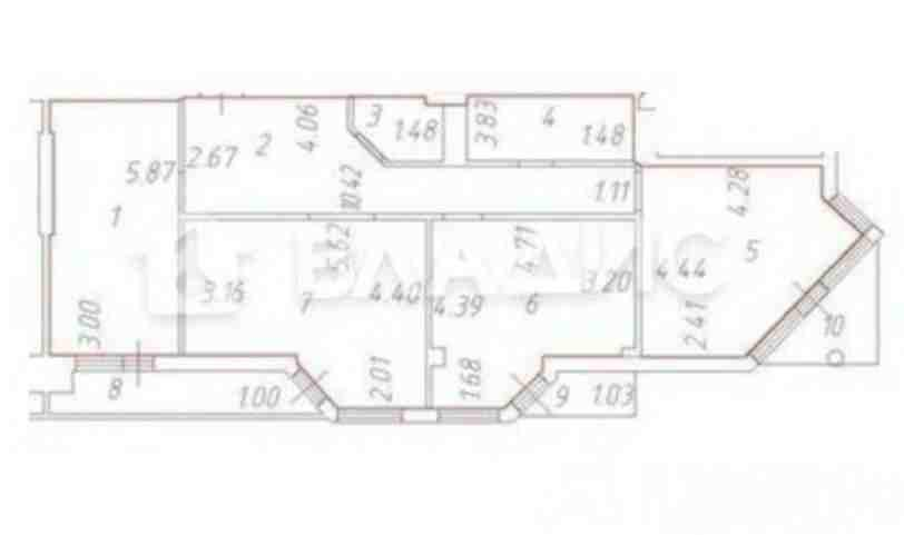 3-комнатная 110 м2 в ЖК undefined корпус null этаж 5