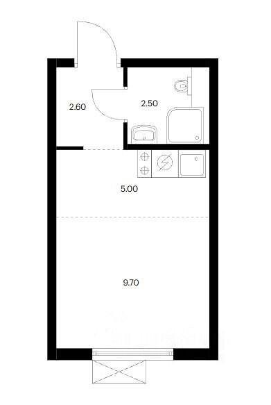 Студия 19.8 м2 в ЖК undefined корпус null этаж 3