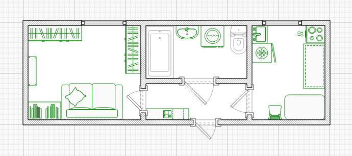 1-комнатная 25.6 м2 в ЖК undefined корпус null этаж 2