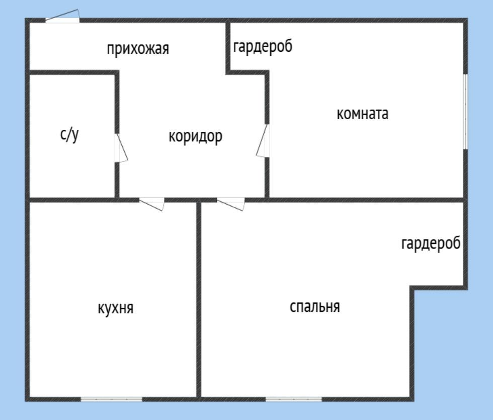 2-комнатная 53 м2 в ЖК undefined корпус null этаж 3