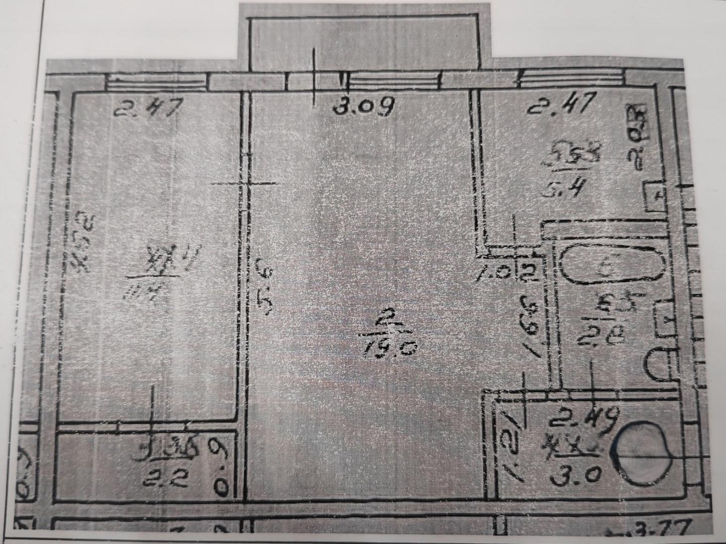 2-комнатная 43.7 м2 в ЖК undefined корпус null этаж 3