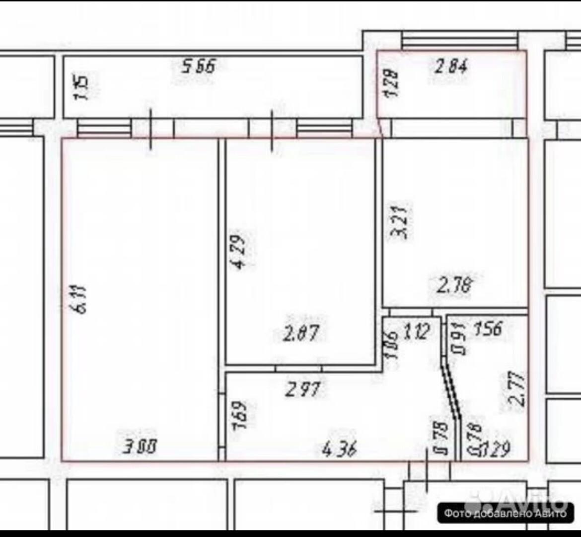 2-комнатная 55.6 м2 в ЖК undefined корпус null этаж 5