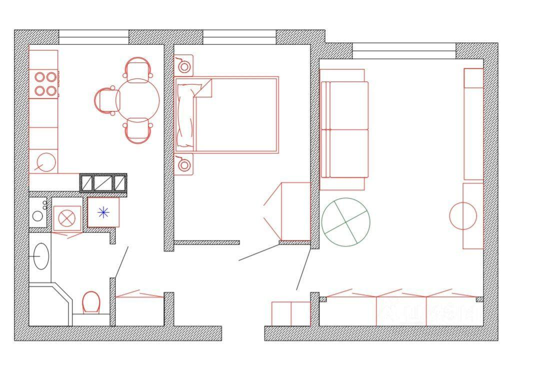 2-комнатная 51 м2 в ЖК undefined корпус null этаж 2