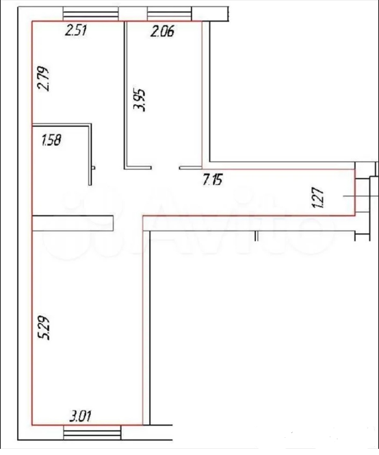 2-комнатная 43 м2 в ЖК undefined корпус null этаж null