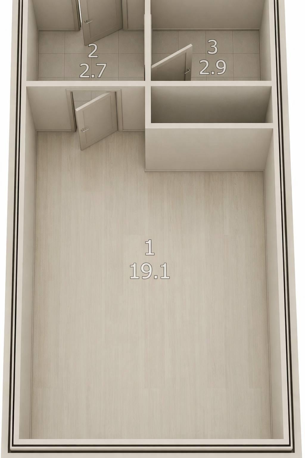 Студия 24.7 м2 в ЖК undefined корпус null этаж 18