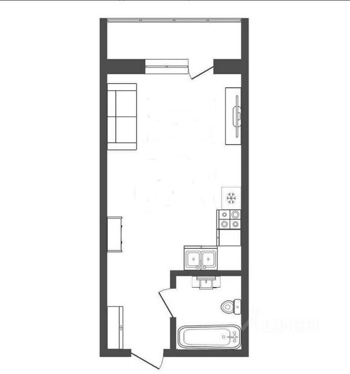 Студия 20.2 м2 в ЖК undefined корпус null этаж 3