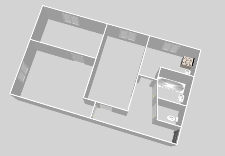 3-комнатная 51.6 м2 в ЖК undefined корпус null этаж 1