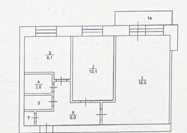 2-комнатная 44.2 м2 в ЖК undefined корпус null этаж 3