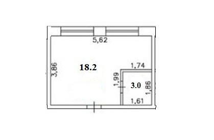 Студия 21.2 м2 в ЖК undefined корпус null этаж 1