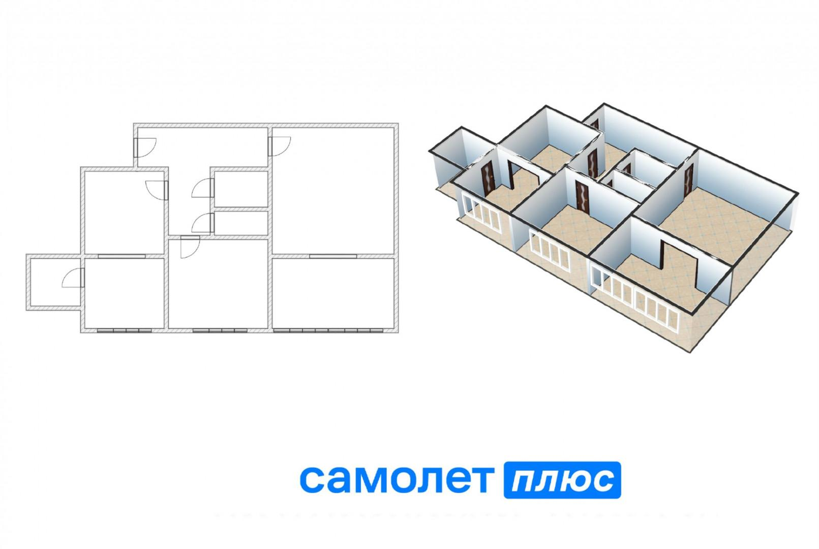 2-комнатная 71.3 м2 в ЖК undefined корпус null этаж 8