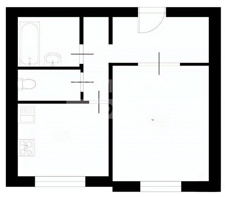 1-комнатная 35.7 м2 в ЖК undefined корпус null этаж 4