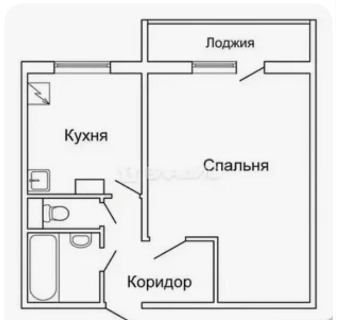 1-комнатная 33.1 м2 в ЖК undefined корпус null этаж 9