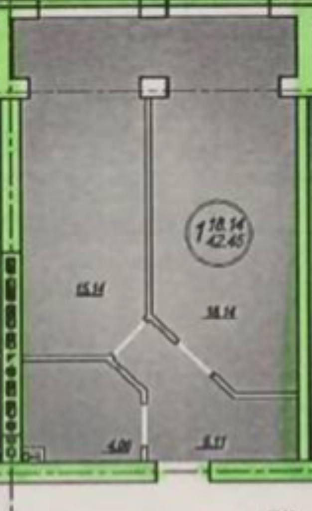 1-комнатная 42.8 м2 в ЖК undefined корпус null этаж 2