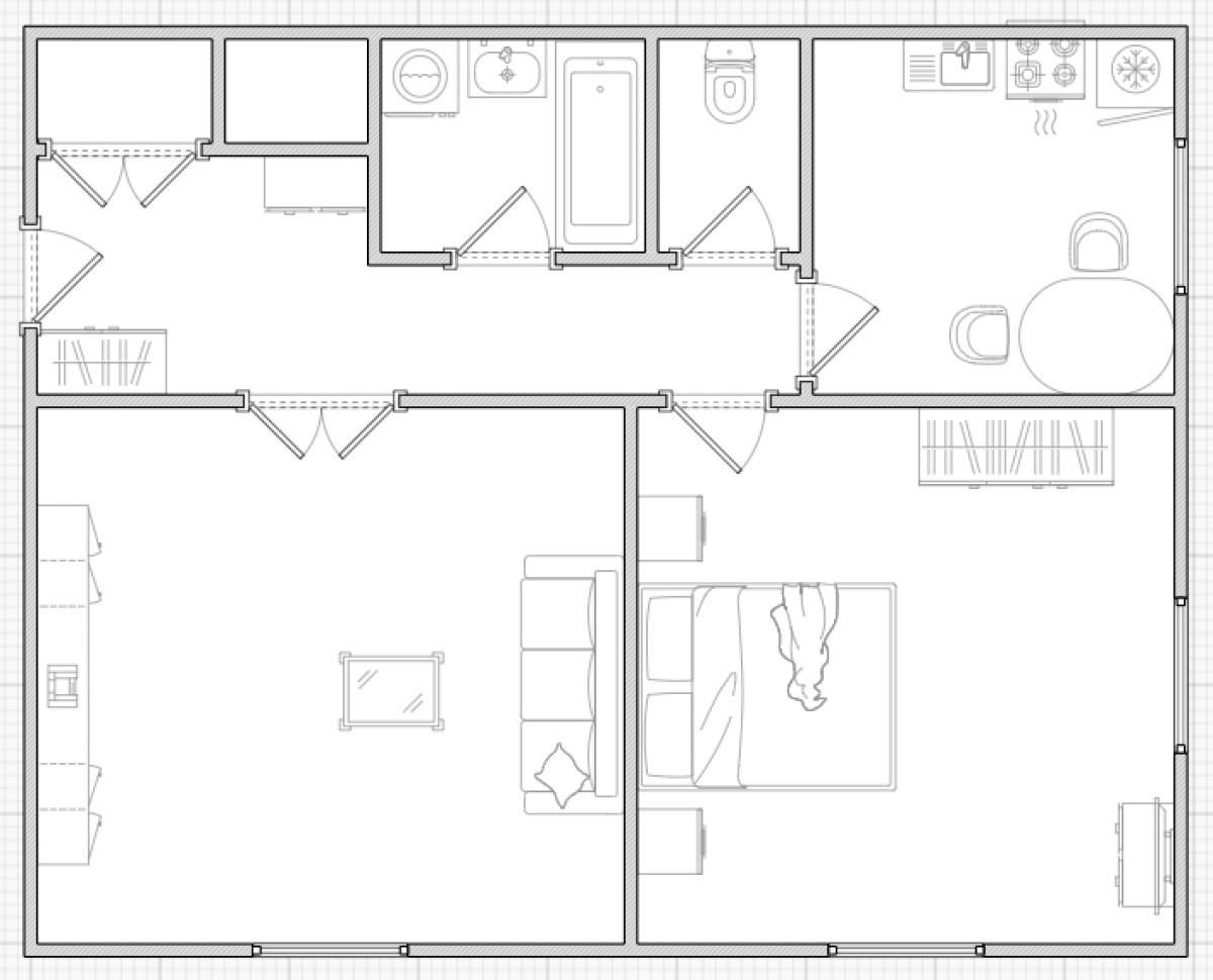 2-комнатная 59.2 м2 в ЖК undefined корпус null этаж 1