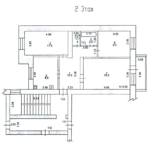 3-комнатная 60 м2 в ЖК undefined корпус null этаж 2