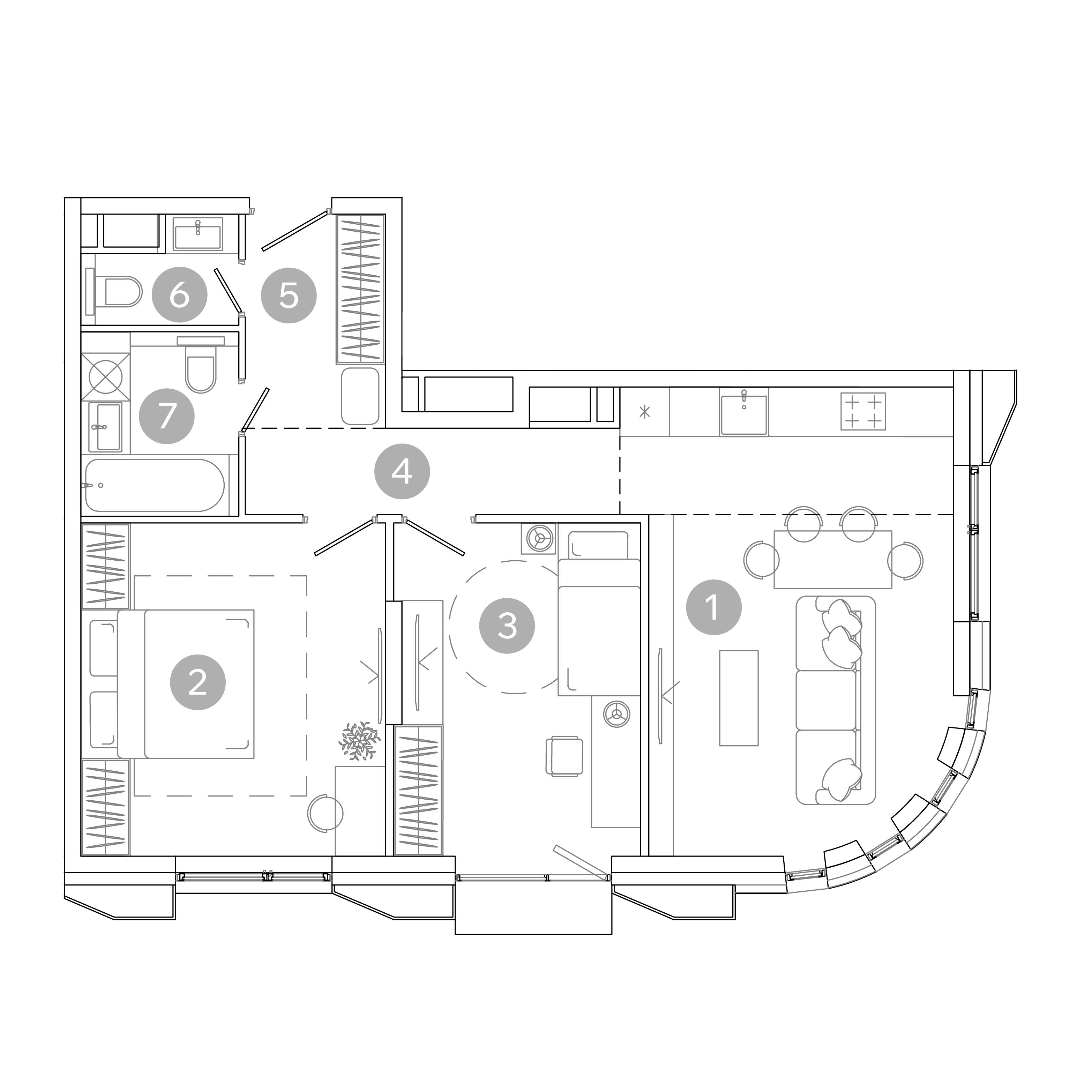 3-комнатная 62 м2 в ЖК УНО.Соколиная гора корпус null этаж 9