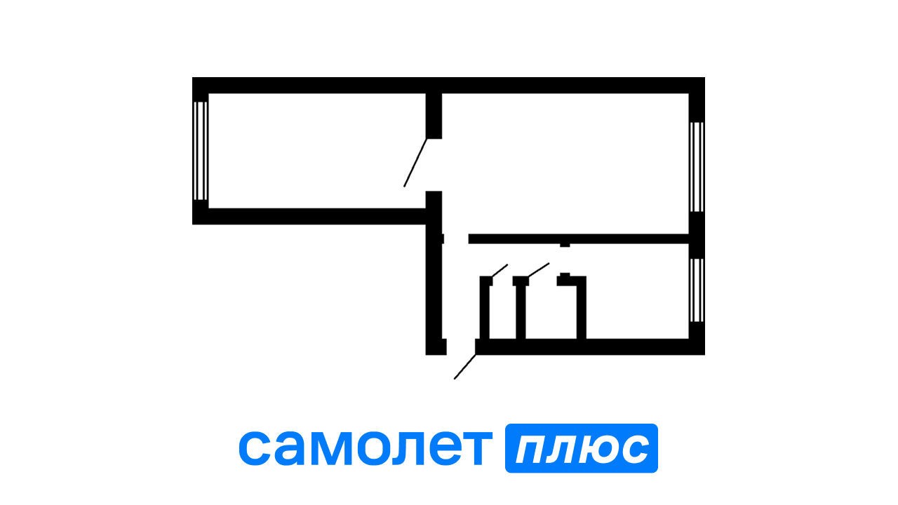 2-комнатная 48 м2 в ЖК undefined корпус null этаж 1